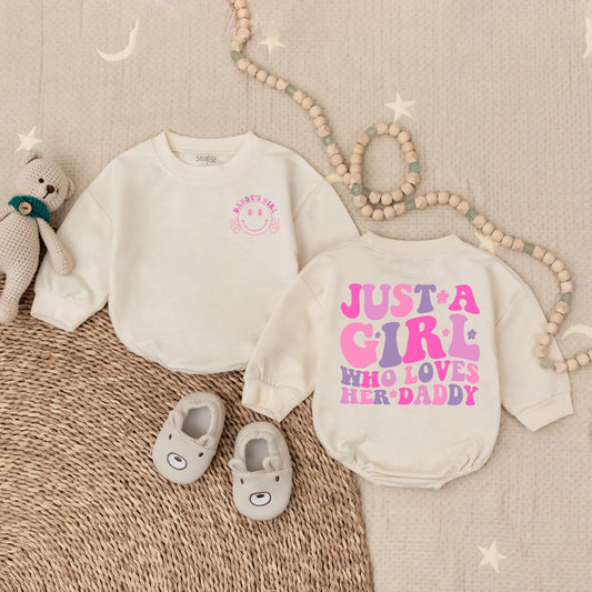 Daddy's Girl Romper Cute Daddy & Me Bodysuit Baby Girl Outfit Soft Cotton Comfortable Daddy Love Gift for Baby Girl