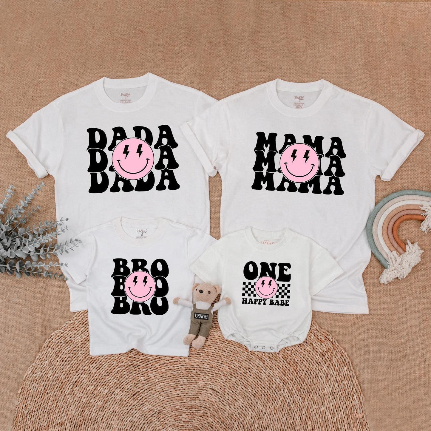 One Happy Babe Birthday Family Shirt Pink Happy Girl First Birthday Outfit Matching Mom and Me Gift