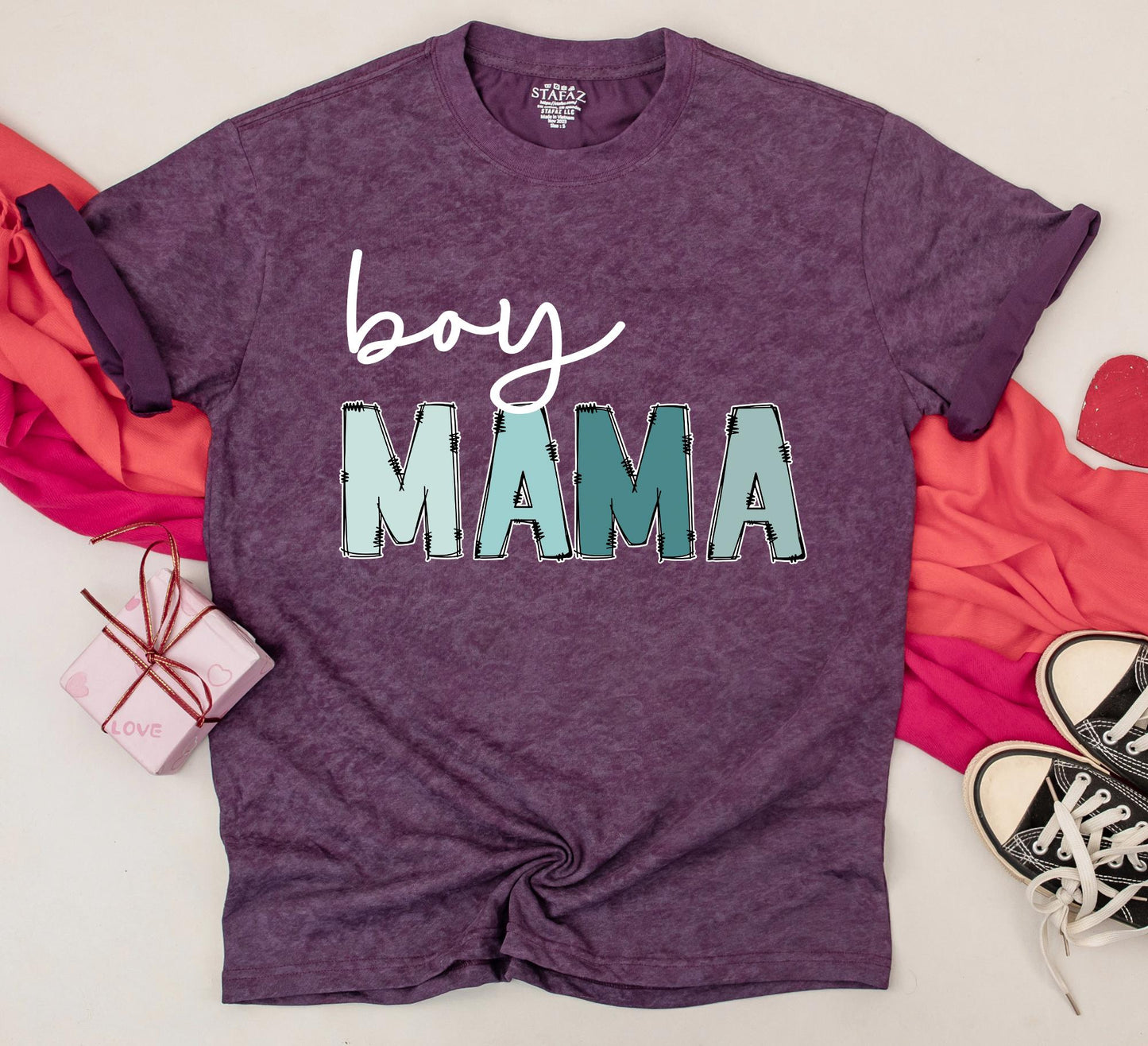 Boy Mama & Mama's Boy Matching Shirts Cute Mom and Son Outfits Baby Shower Gift Cotton Comfortable Modern Playful Mommy and Me Tees