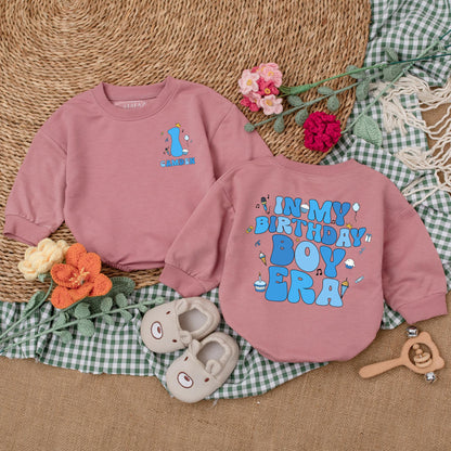 Personalized In My Birthday Boy Era Romper 1st Birthday Outfit Baby Boy Clothes Custom Name Bodysuit Gift for Birthday Boy First Birthday