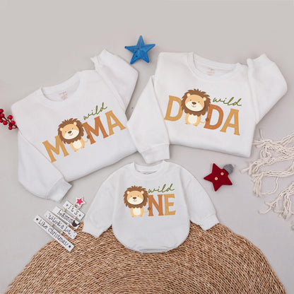 Wild One Matching Family Birthday Shirts - Safari Jungle 1st Birthday Outfit Mommy & Me - Wild 1st Birthday Party Boy Girl