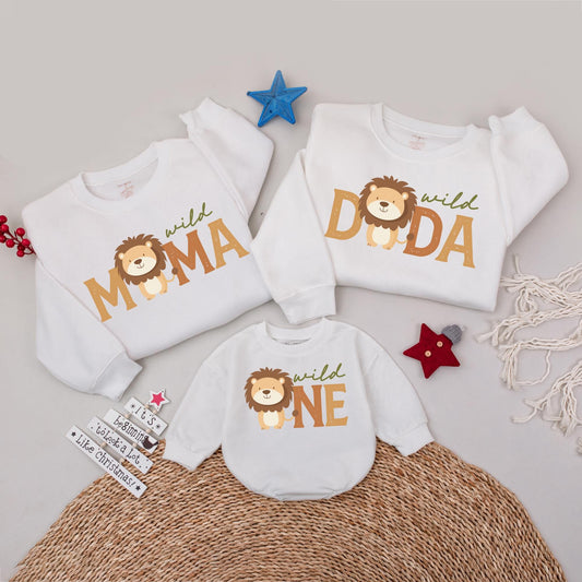 Wild One Matching Family Birthday Shirts - Safari Jungle 1st Birthday Outfit Mommy & Me - Wild 1st Birthday Party Boy Girl