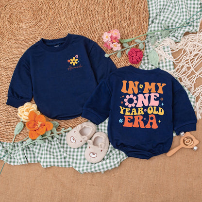 Personalized One Year Old Era Romper Girls First Birthday Bodysuit Baby Girl Outfit Soft Comfortable Adorable Celebration Party Gift