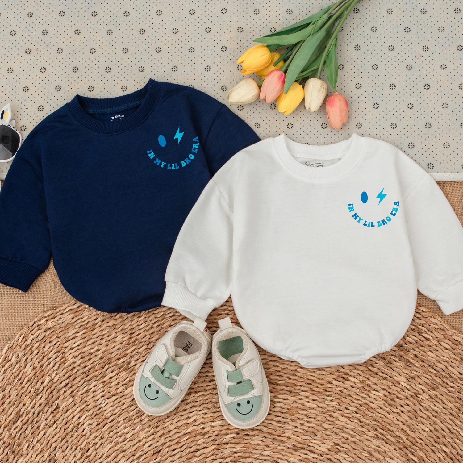 Lil Bro Era Baby Outfit Baby Boy Romper Newborn Gift Gender Neutral Baby Shower Present Cute Lil Brother Clothes