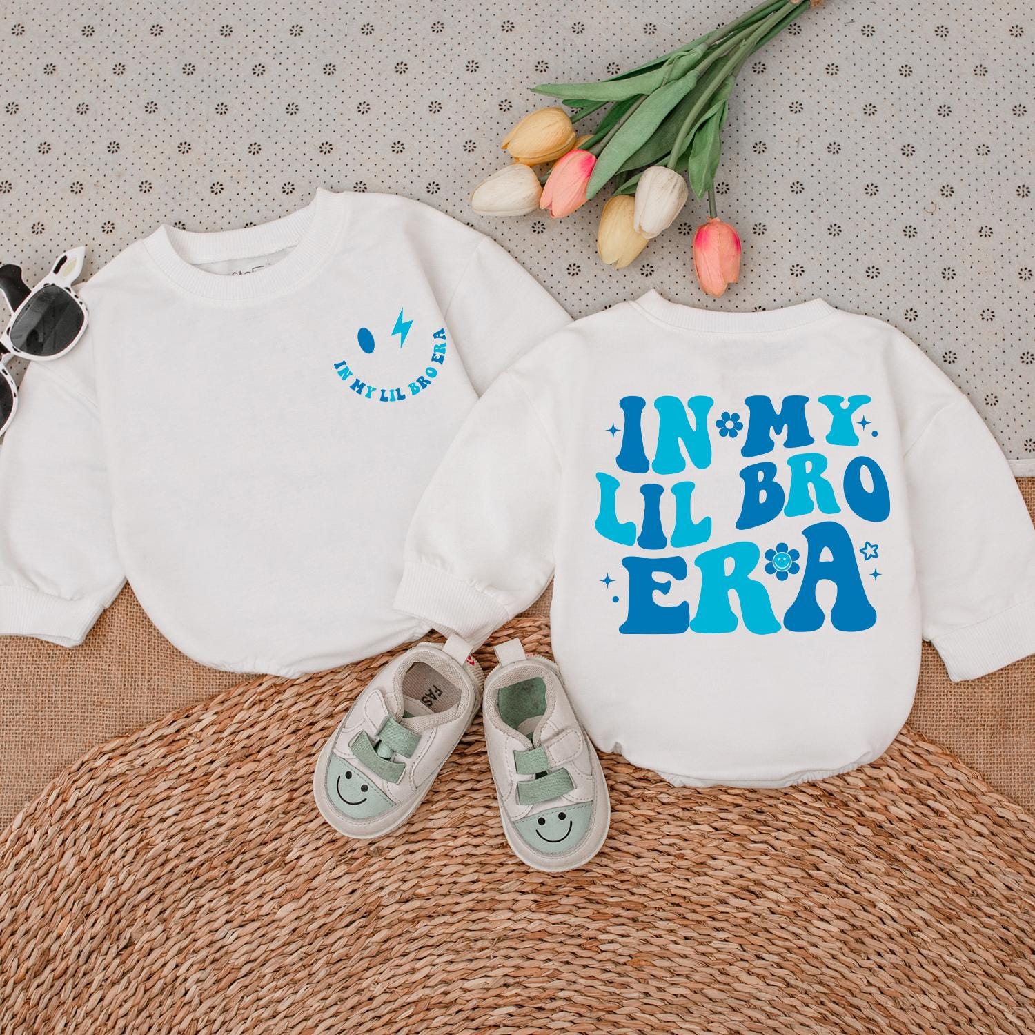 Lil Bro Era Baby Outfit Baby Boy Romper Newborn Gift Gender Neutral Baby Shower Present Cute Lil Brother Clothes