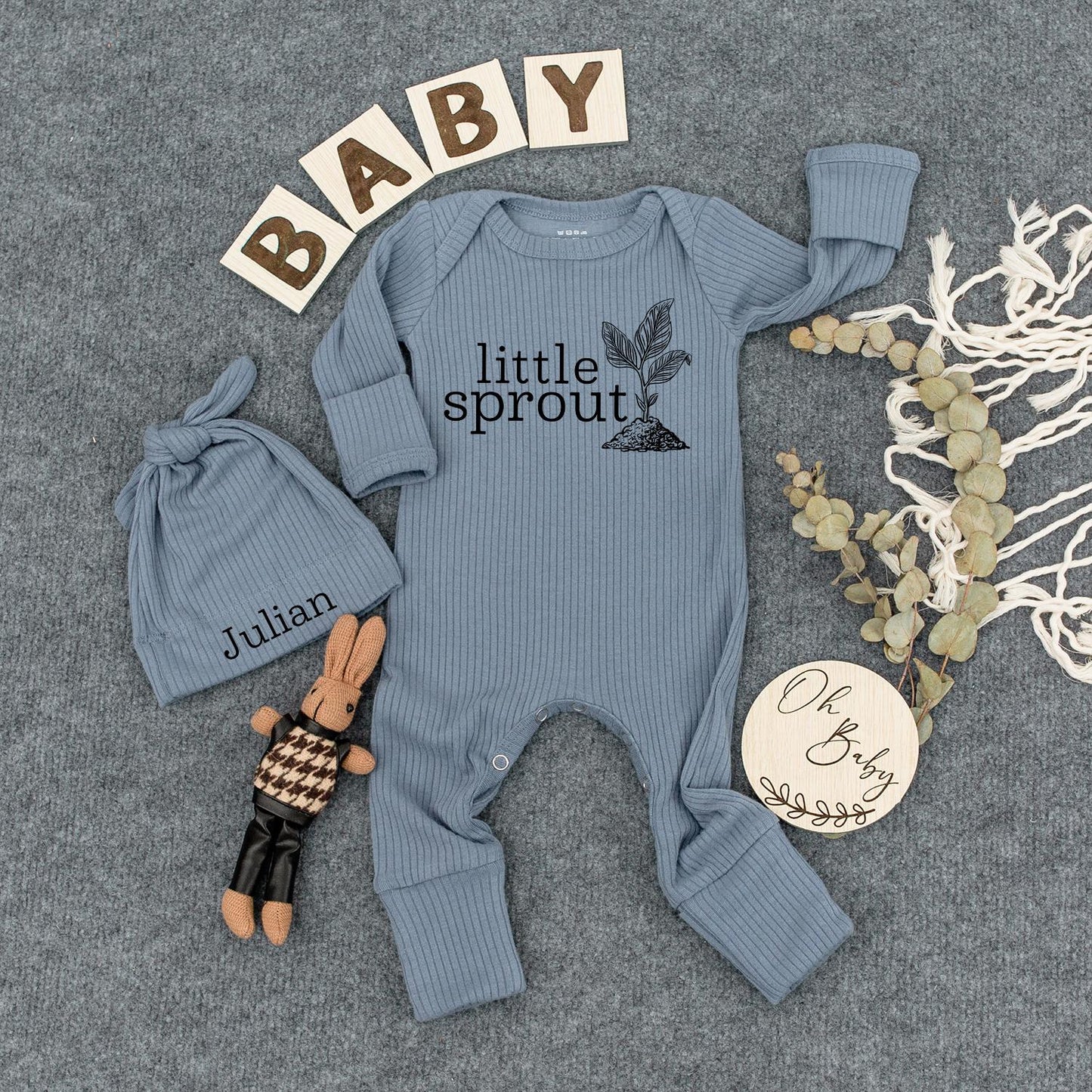 Little Sprout Bodysuit Cute Garden Seedling Baby Romper Newborn Infant Outfit Little Sprout Design Soft Cotton Gift