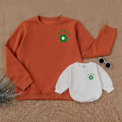 Lucky Mama and Baby Era Sweatshirt St Patrick's Day Mommy and Me Outfit Family Matching Sets