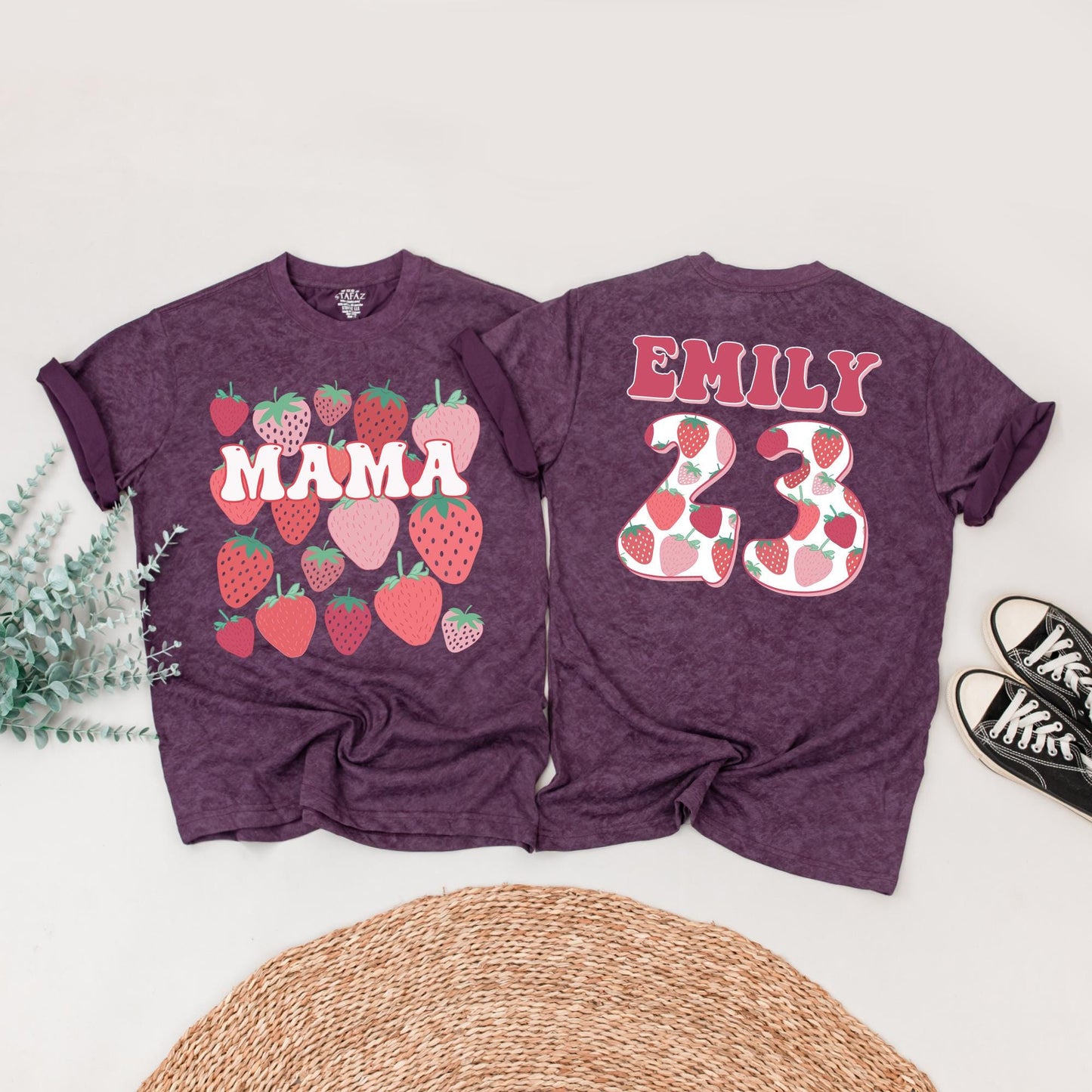 Matching Berry First Birthday Family Shirts Sweet One Mommy and Me Outfit Strawberry Design Baby Girl Boy Clothes