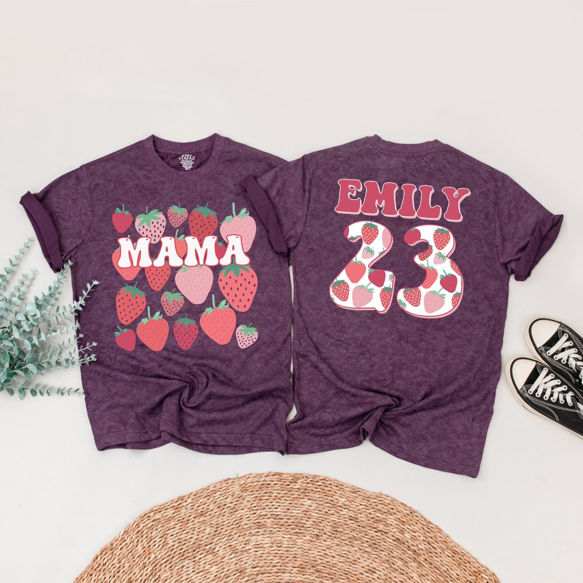 Matching Berry First Birthday Family Shirts Sweet One Mommy and Me Outfit Strawberry Design Baby Girl Boy Clothes
