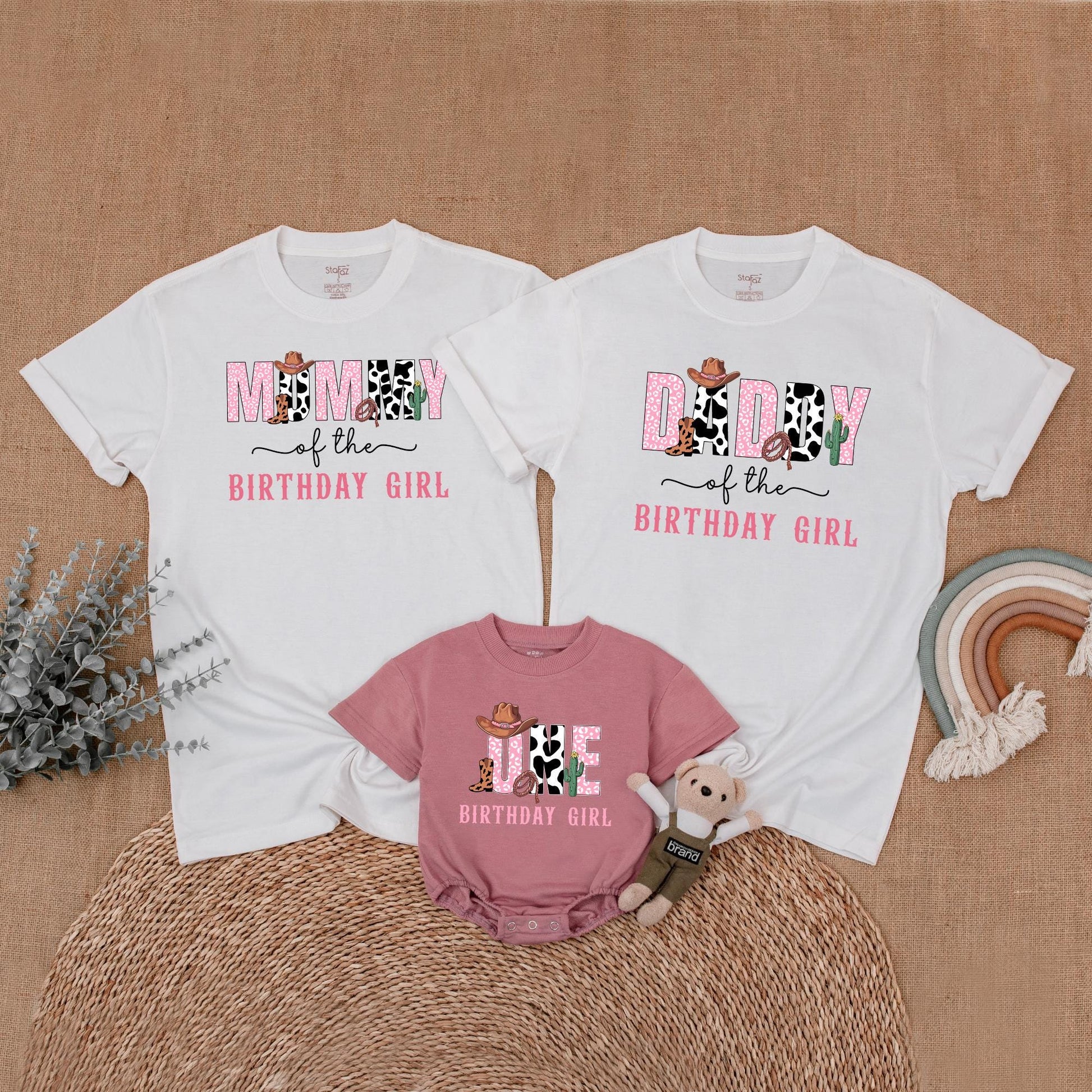 Cowgirl Birthday Family Shirt, My First Rodeo Family Matching Shirt, Western Birthday Party Shirt, Mommy and Me Shirt, Girl First Birthday