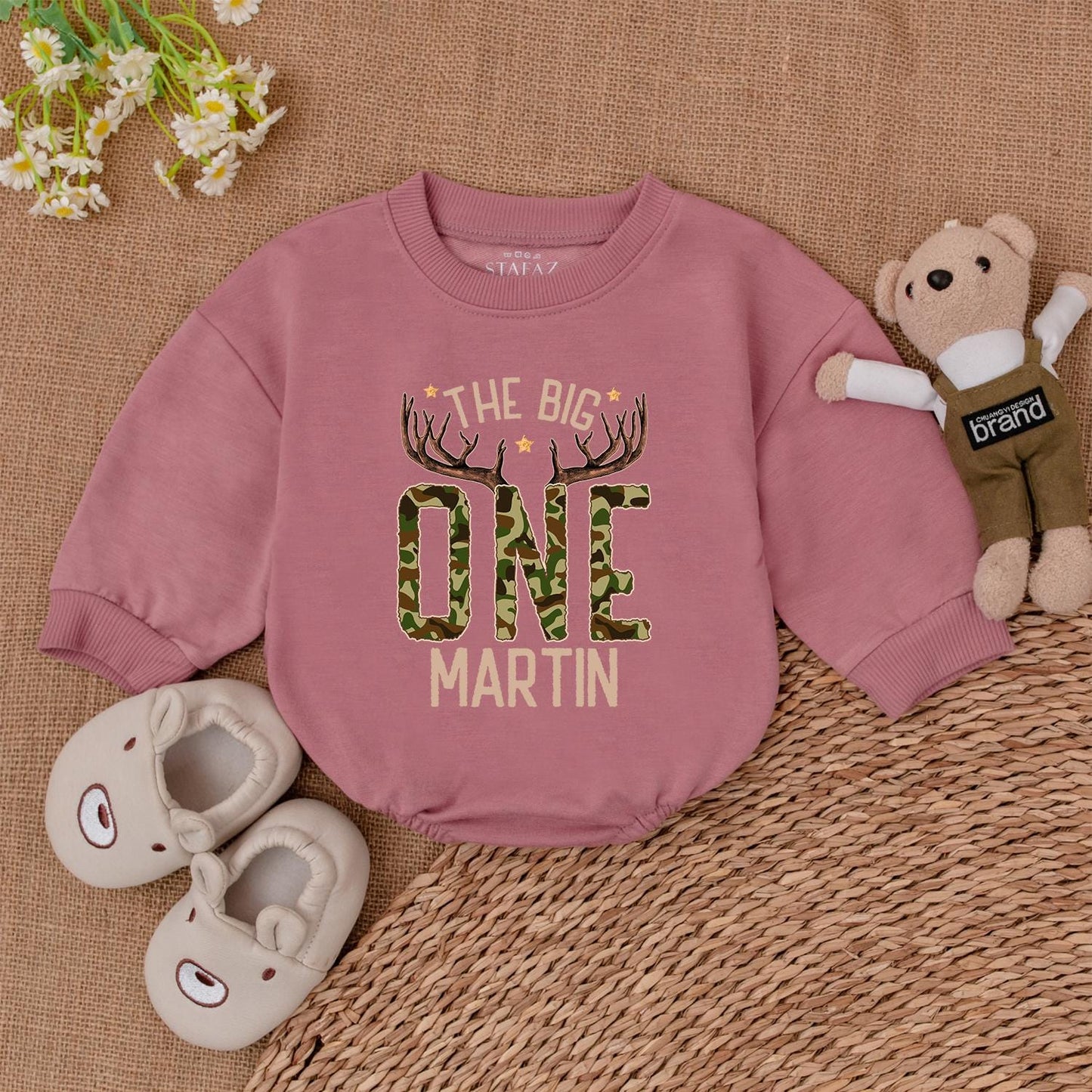 The Big One Hunting Birthday Romper Custom First Birthday Bodysuit for Your Little Hunting Buddy Perfect for Boys