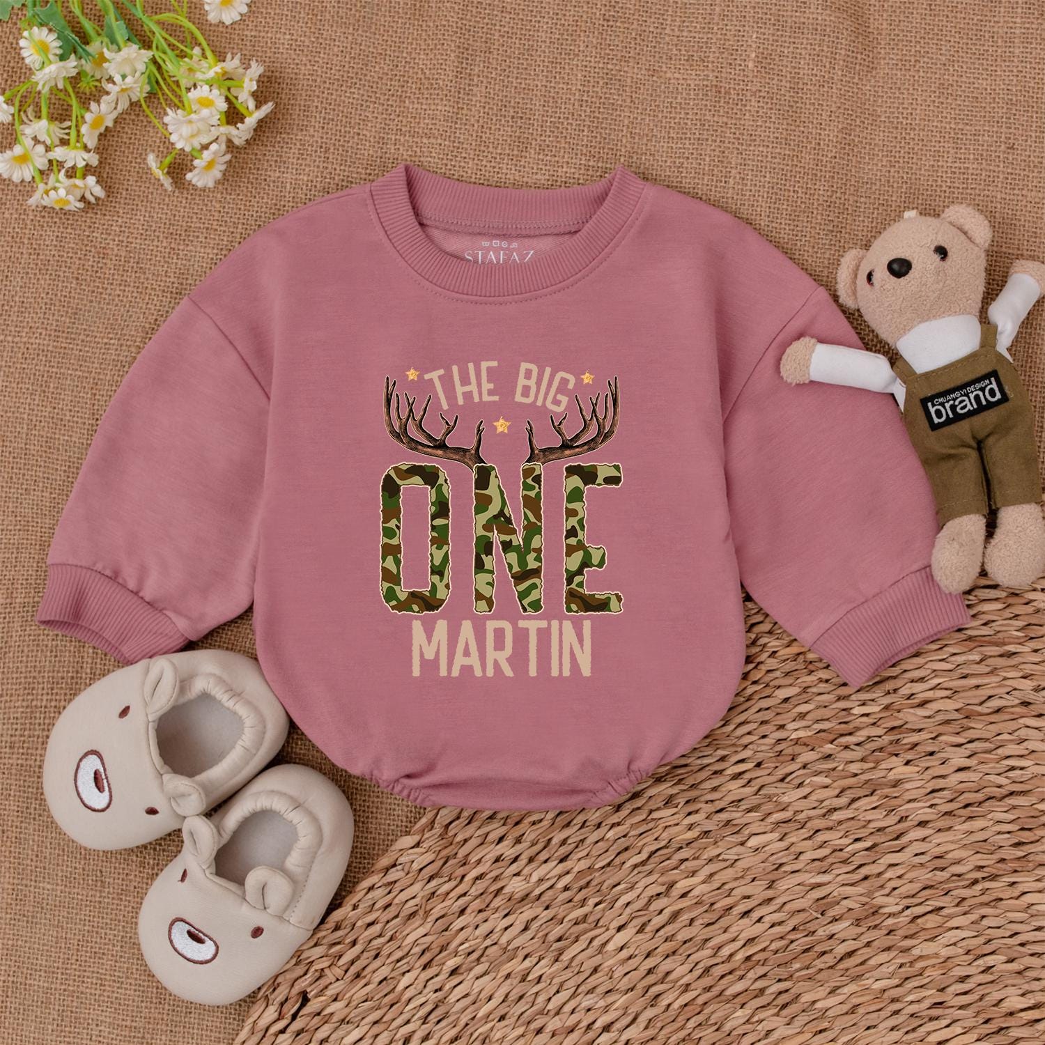 The Big One Hunting Birthday Romper Custom First Birthday Bodysuit for Your Little Hunting Buddy Perfect for Boys