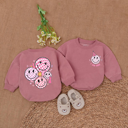 One Happy Girl Smile Face Romper First Birthday Outfit Baby Girl Clothes for a Toddler's Celebration Gift