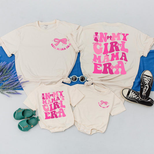 Mama's Girl Era Matching Outfits with Pink Bows for Mom and Baby Girl Shower & Mother's Day Gifts