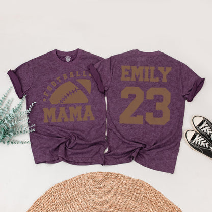 Vintage Football Babe Mama & Birthday Boy Family Matching Shirts Distressed Sports Style Custom Names