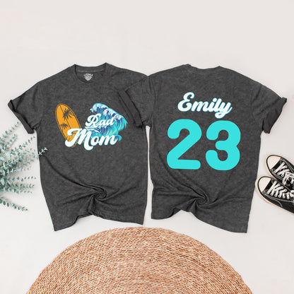 Surf Family Birthday Shirts Rad Mom The Big One 1st Birthday Outfit Toddler Boy Surfs Up Surfer Mommy and Me