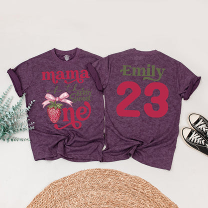 Berry Sweet One Family Matching Strawberry Birthday Shirts Mama Papa Daddy Mommy 1st Birthday Party Theme Red Green Cotton