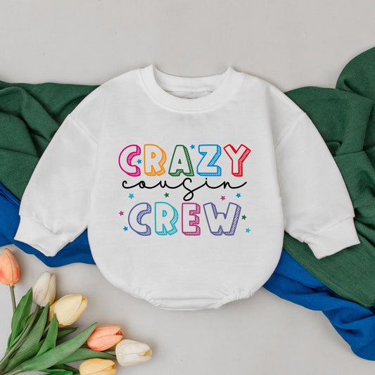 Crazy Cousin Crew Matching Outfits, Retro Bodysuit & Tee, Besties Gift, Cousin Squad Baby Shower, Toddler Shirts, Family Reunion