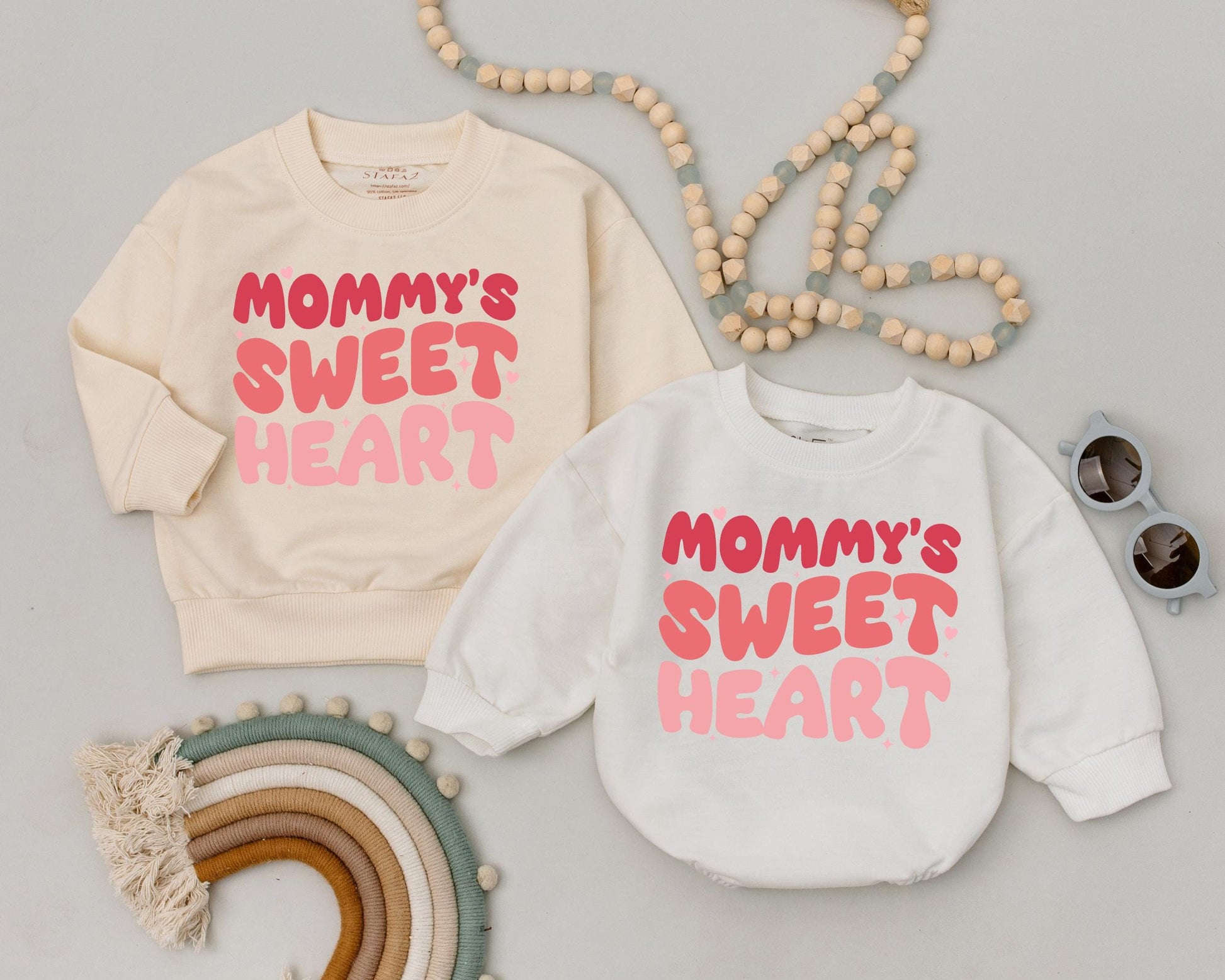 Mommy's Little Sweetheart Bubble Romper First Valentine's Outfit Baby Shower Gift Infant Clothes Cute Heart Design Cotton Comfortable Seasonal Baby Apparel 2024