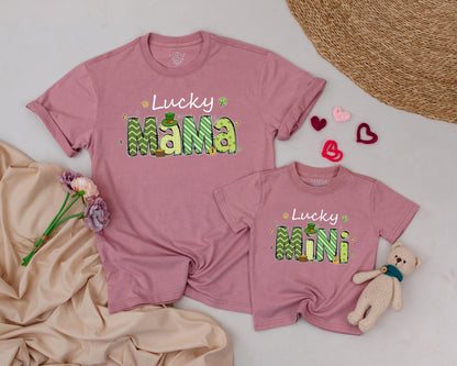 Matching Lucky Mama and Mini St. Patrick's Day Shirts, Shamrock Birthday Outfits, Personalized Family Gifts