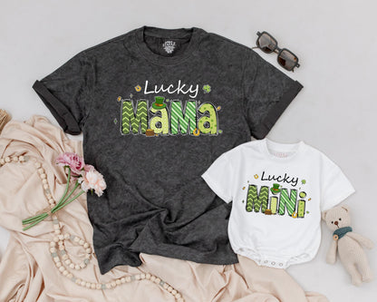 Matching Lucky Mama and Mini St. Patrick's Day Shirts, Shamrock Birthday Outfits, Personalized Family Gifts