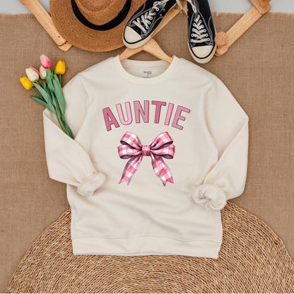 Auntie's Bestie Matching Sweatshirt for Niece & Nephew Cute Auntie and Me Family Outfit Cozy Cotton Casual Gift