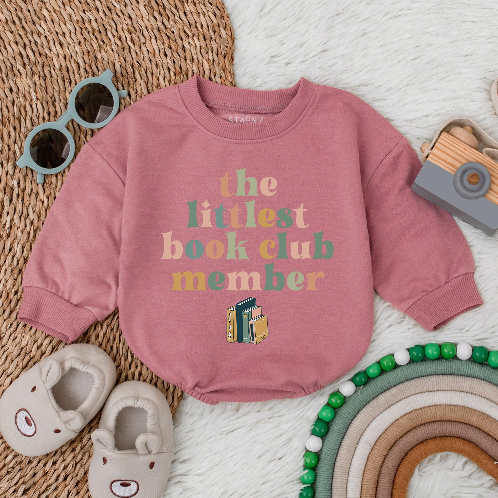 The Littlest Book Club Member Baby Romper, Cute Bookworm Bodysuit, Newborn Gift, Adorable Baby Clothes, Book Nerd, Shower Gift