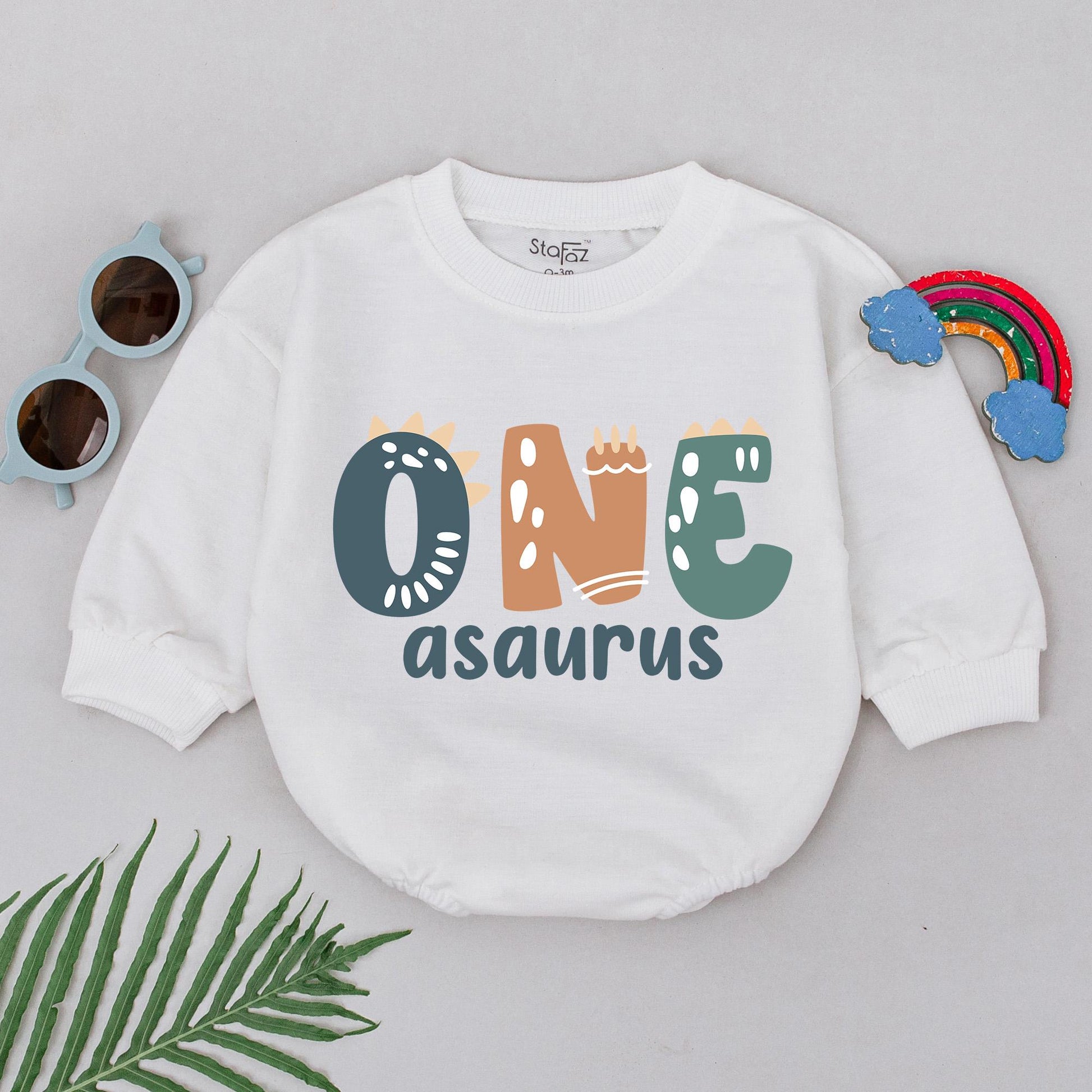 Personalized One-A-Saurus Dinosaur Family Birthday Romper Matching Mommy and Me First Birthday Outfit Boy