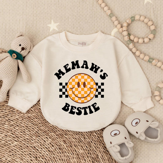 Memaw's Girl Baby Bubble Romper Adorable Newborn Outfit Grandmother Announcement Coming Soon Cute Baby Apparel Gift