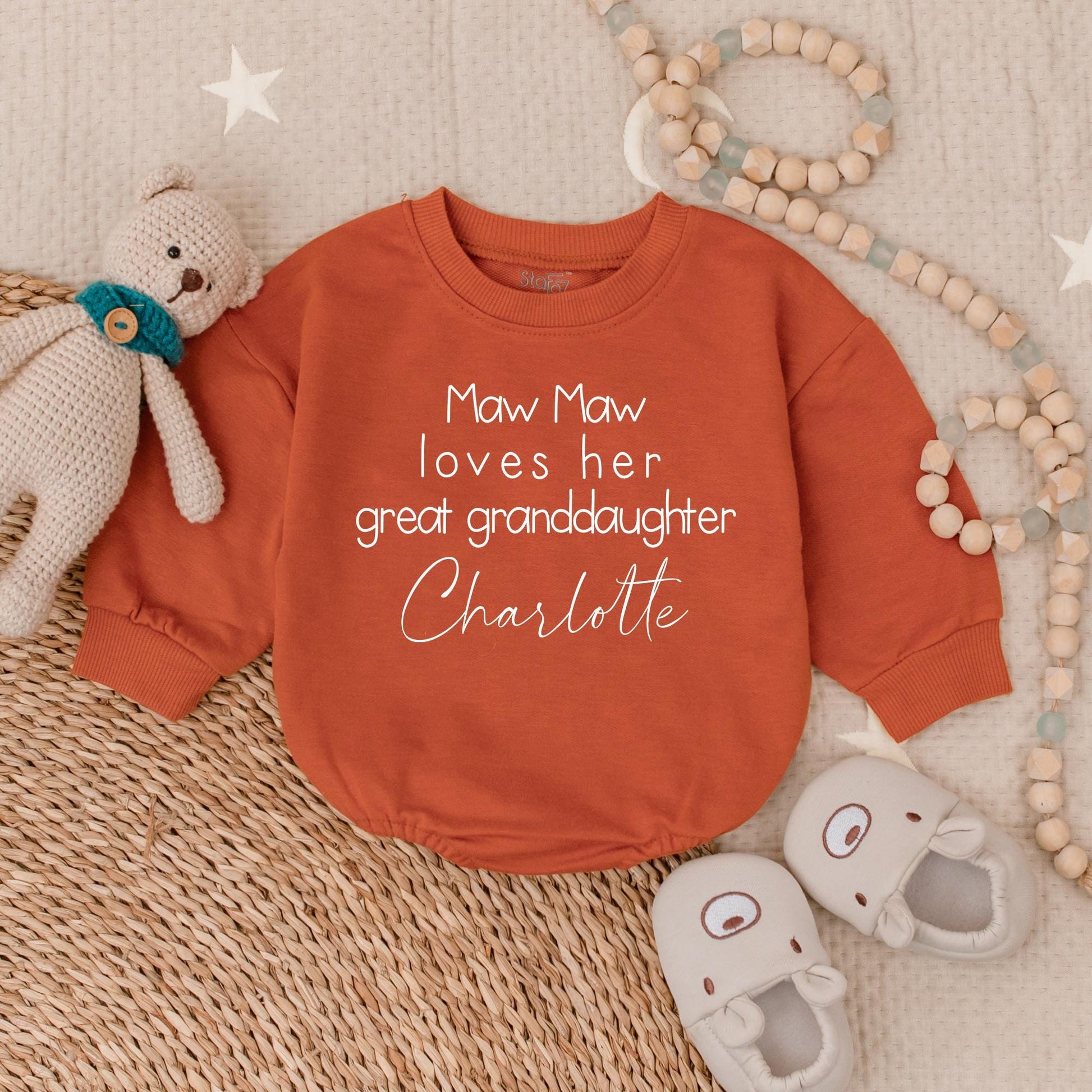 Personalized Pregnancy Announcement Baby Bubble Romper Newborn Grandparent Outfit Adorable Baby Shower Gift Idea for Grandparents