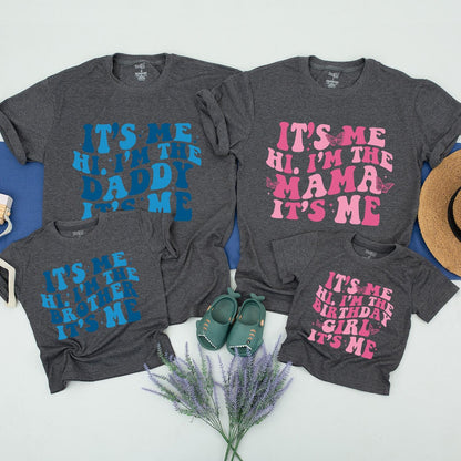 Personalized Family Birthday Matching Shirts Girl 1st Birthday Outfit Toddler Baby Celebration Party Tee Soft Cotton Apparel for Mom Dad & Kids