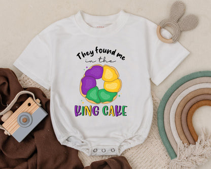 Found Me in the King Cake Mardi Gras Baby Romper Cute Newborn Outfit Unisex Baby Clothes Unique Baby Shower Gift