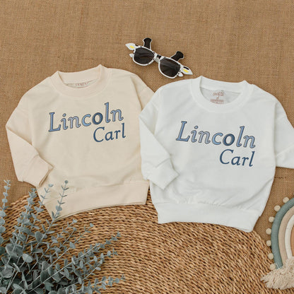Personalized Name Bubble Romper for Baby Boy Little Brother Bodysuit Big Brother Sweatshirt Matching Sibling Family Clothes Cotton Soft Comfortable Casual Outfit