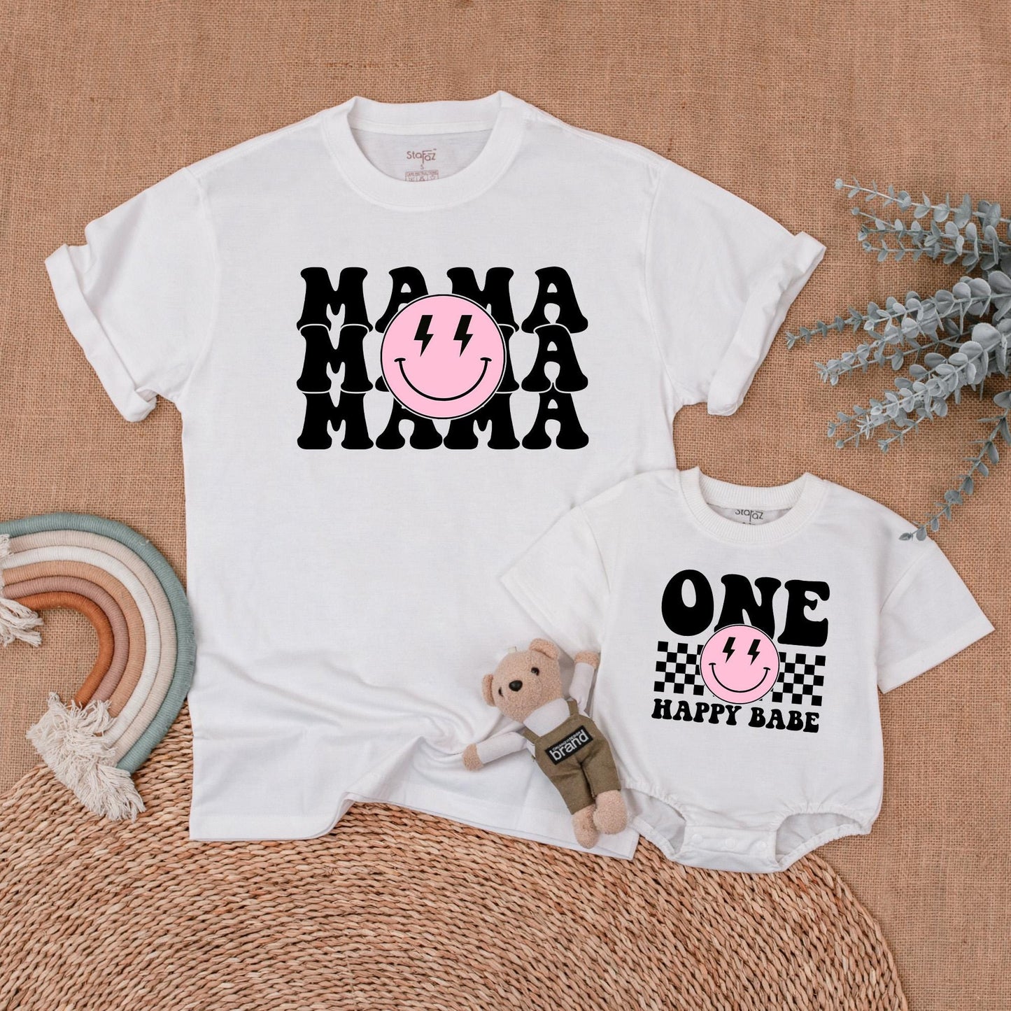 One Happy Babe Birthday Family Shirt Pink Happy Girl First Birthday Outfit Matching Mom and Me Gift
