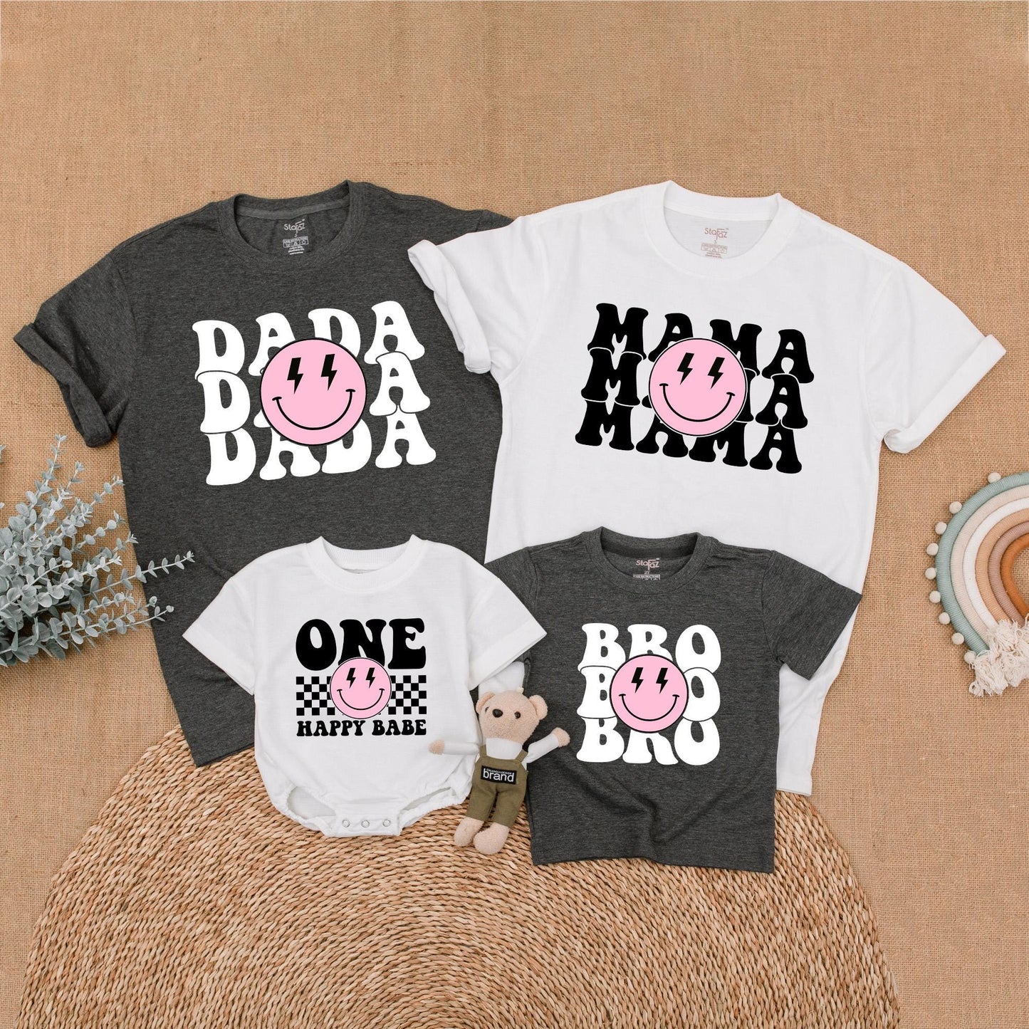 One Happy Babe Birthday Family Shirt Pink Happy Girl First Birthday Outfit Matching Mom and Me Gift