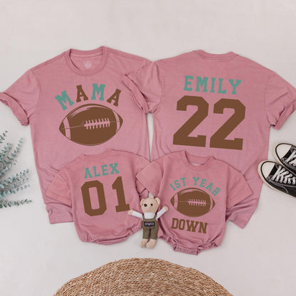 Baby Boy Football 1st Birthday Outfit | Touchdown One Family Tees