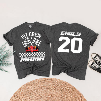 Fast One Pit Crew Birthday Boy Shirt, Race Car 1st Birthday Tee, Checkered Flag Family Matching, Black & Red Racing Theme Party, Baby First Birthday Outfit (139 chars)
