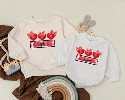Personalized Watermelon Romper Custom Name Baby Summer Outfit Infant Bodysuit Boys Girls Watermelon Birthday Clothes