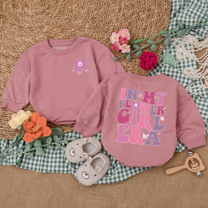 In My Flower Girl Era Baby Romper Bodysuit Flower Girl Wedding Outfit Trendy Soft Cotton Bridal Party Infant Toddler Gift