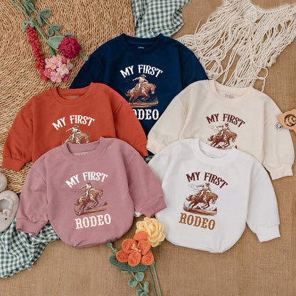 Personalized My First Rodeo Birthday Romper Western Baby Boy Outfit Custom Name First Birthday Bodysuit Baby Shower Gift Outfit