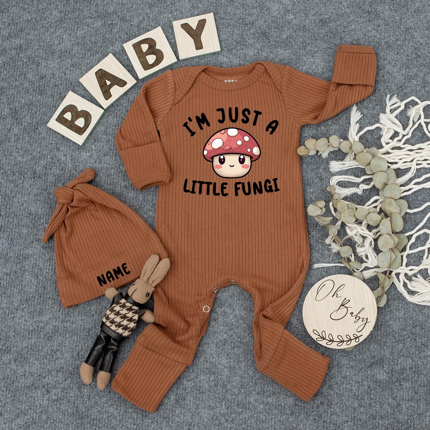 Fungi Baby Bodysuit Cute Mushroom Romper Newborn Boy Girl Outfit Fun Shower Gift Cozy Cotton