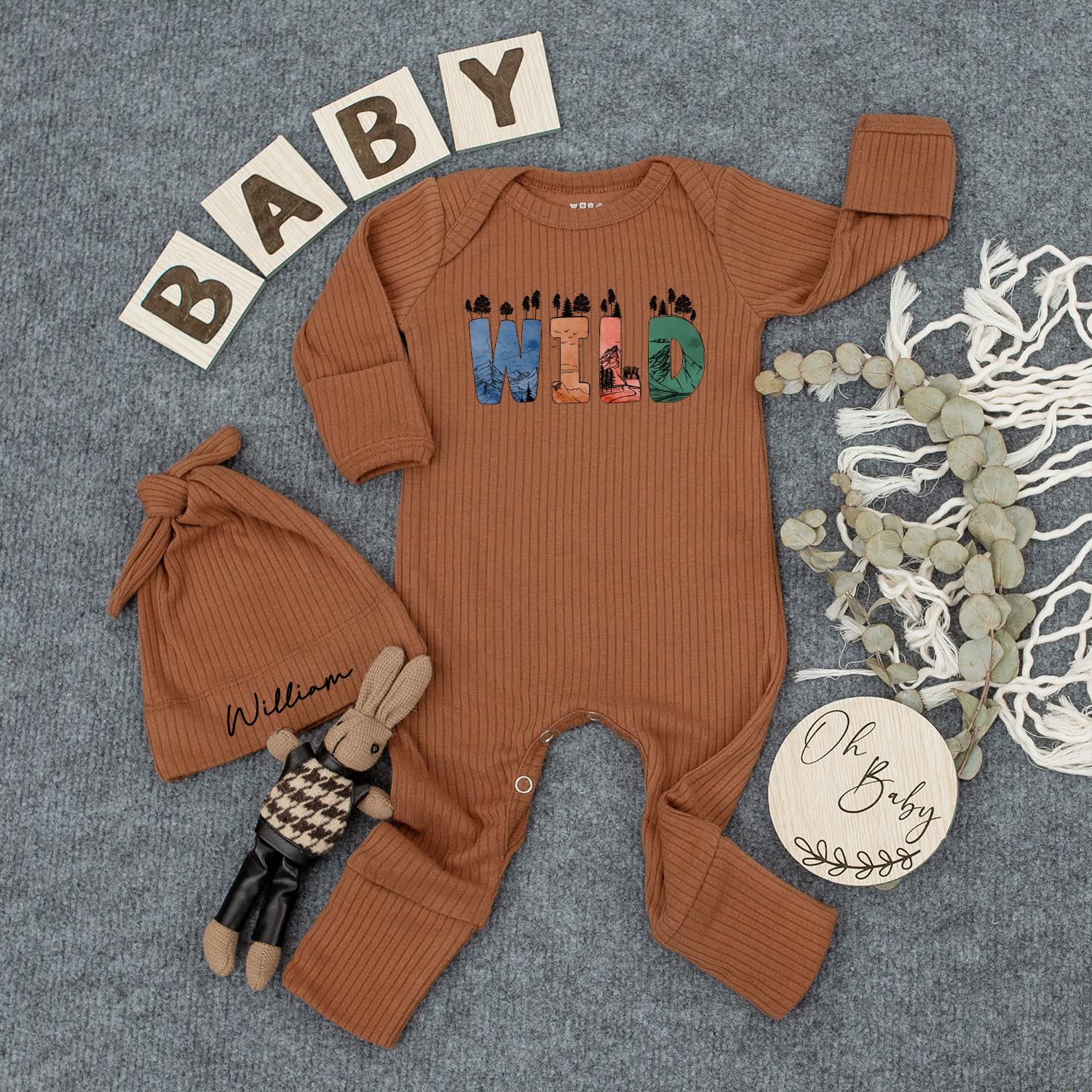 Wild Adventure Baby Bodysuit | Nature Lover Newborn Outfit | Hiking Bodysuit for Baby Boy or Girl | Cute Shower Gift | Earthy Colors 137 chars
