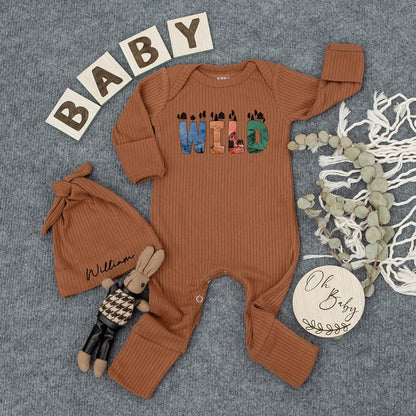 Wild Adventure Baby Bodysuit | Nature Lover Newborn Outfit | Hiking Bodysuit for Baby Boy or Girl | Cute Shower Gift | Earthy Colors 137 chars