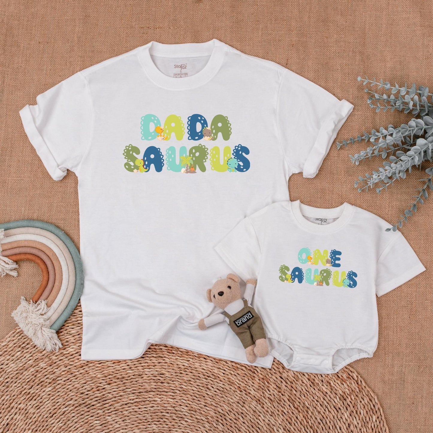 Oneasaurus Dinosaur Family Birthday Matching Shirts Mommy and Me First Birthday Boy Dino Outfit