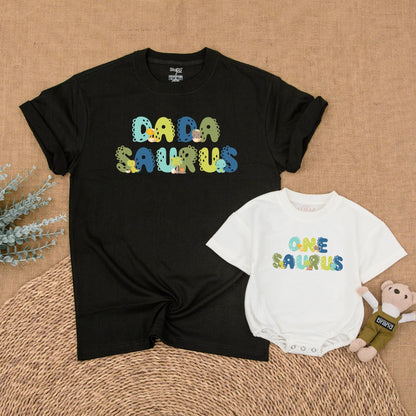 Oneasaurus Dinosaur Family Birthday Matching Shirts Mommy and Me First Birthday Boy Dino Outfit