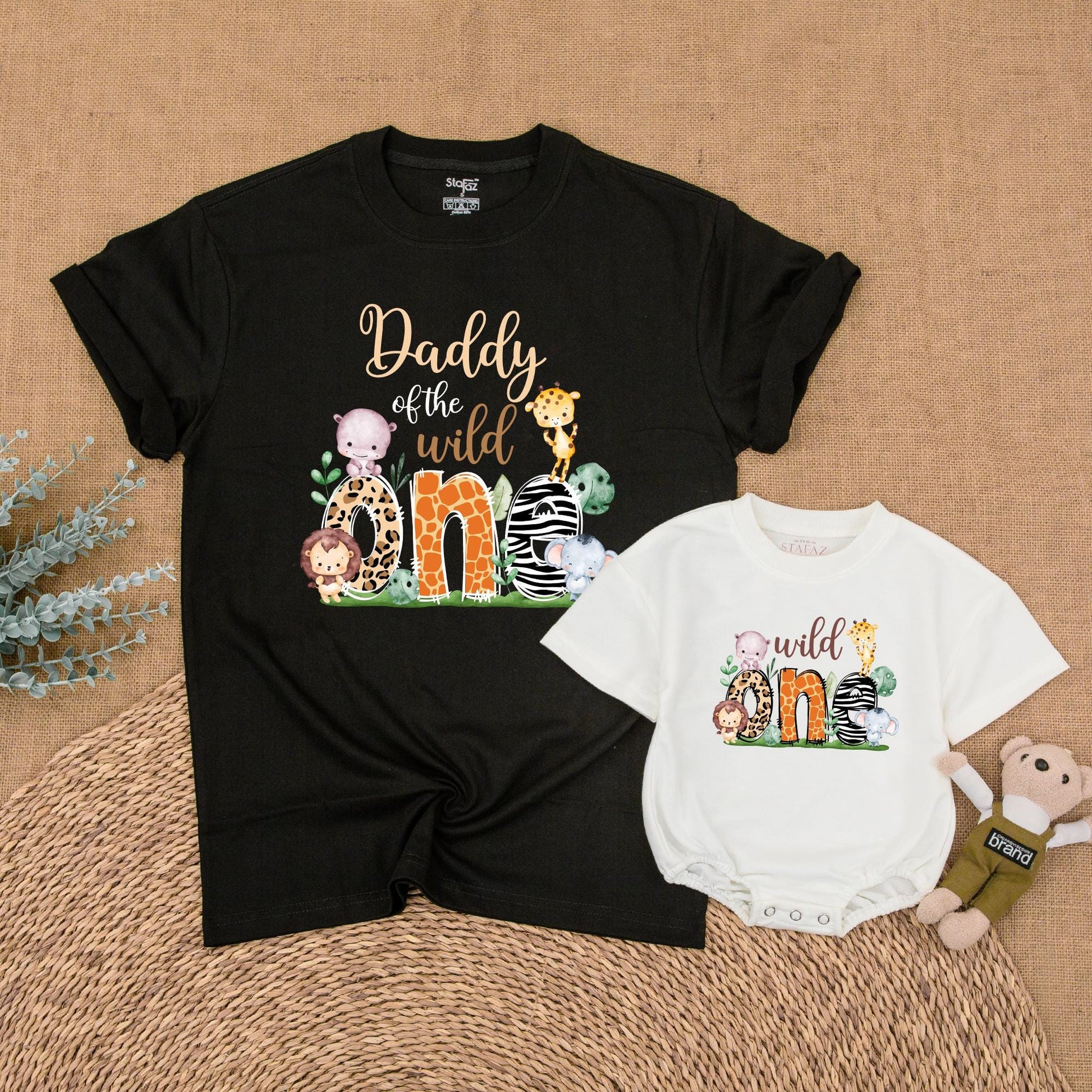 Wild One Safari Birthday Family Matching Shirt Mommy and Me Outfit Boys First Birthday