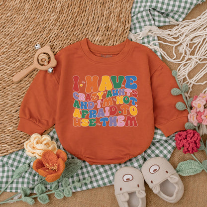 I Have Crazy Aunts Baby Romper or Auntie's Bestie Bodysuit Cute Cool Aunt Gift Baby Shower, Funny Outfit for New Aunt