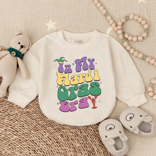 Mardi Gras Baby Romper Outfit for Boy: Fat Tuesday King Cake Party Gift, Cute Baby Clothes, Fun Newborn Bodysuit, Celebrate!