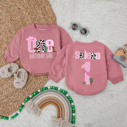 My First Rodeo Bubble Romper Western Cowgirl 1st Birthday Outfit Baby Girl Newborn Outfit Adorable Western Style Gift