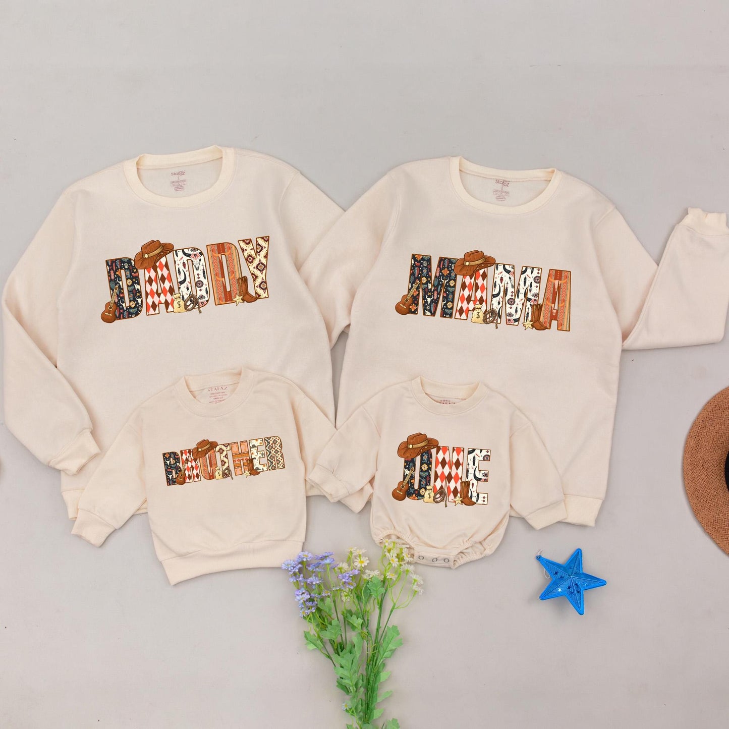 Personalized Wild One Cowboy Birthday Shirt, Family Matching Outfit for 1st Rodeo, Western Boy's 1st Birthday Party